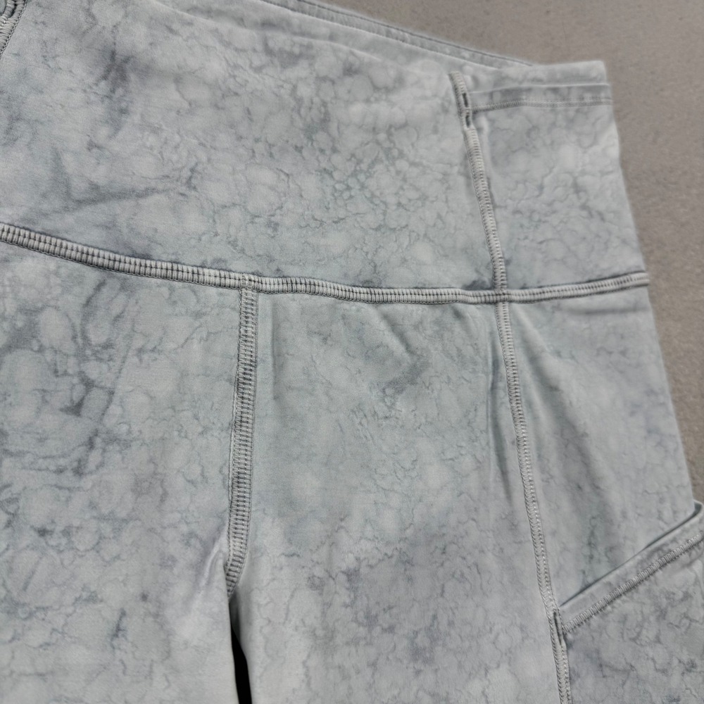 Lululemon Grey Marble High Rise Biker Shorts with Pockets Size 4
